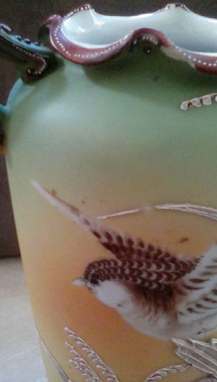 オールドノリタケ　豪華なバードモリアージュ花瓶　26㎝　＃47