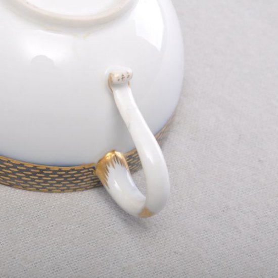 271	マイセン　マルコリーニ　蓋つきカップ　コバルトブルー