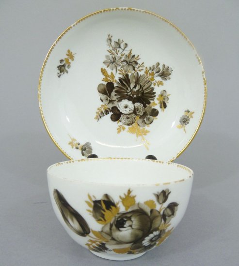 マイセン　バロック様式のカップ　グリザイユの花束　＃2　マルコリーニ