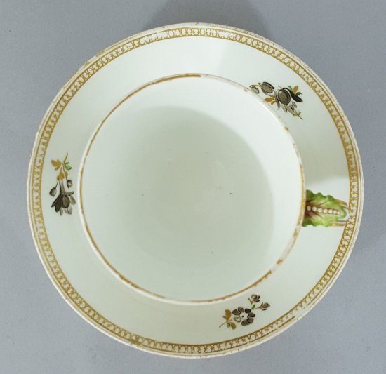 マイセン　バロック様式カップ　黒い花　マルコリーニ