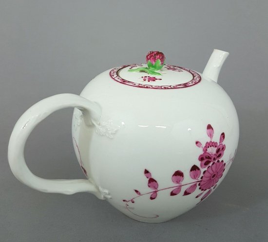 マイセン　バロック様式のティーポット　シノワズリの花　マルコリーニ