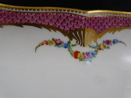 マイセン　アンティークプレート　子連れの貴婦人　マルコリーニ