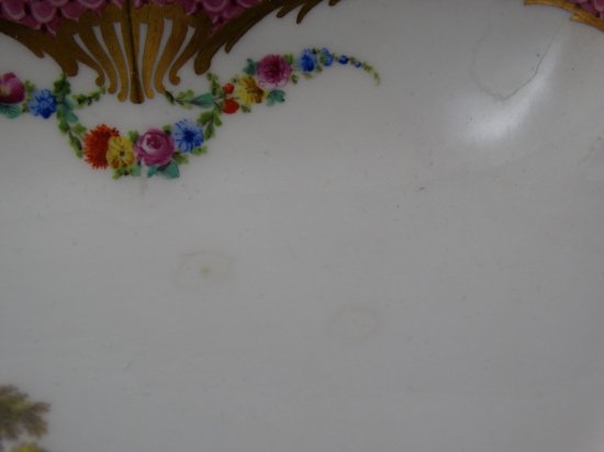 マイセン　アンティークプレート　子連れの貴婦人　マルコリーニ