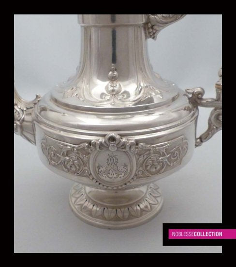 スターリングシルバー　コーヒーポット　ケルビム　1880年代