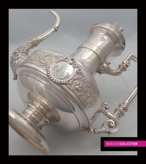 スターリングシルバー　コーヒーポット　ケルビム　1880年代