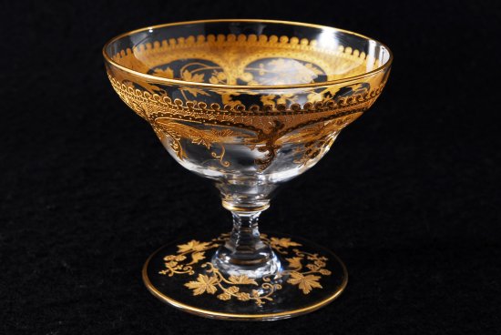 バカラ(baccarat)検 サンルイ 金彩小花装飾紋 グラス