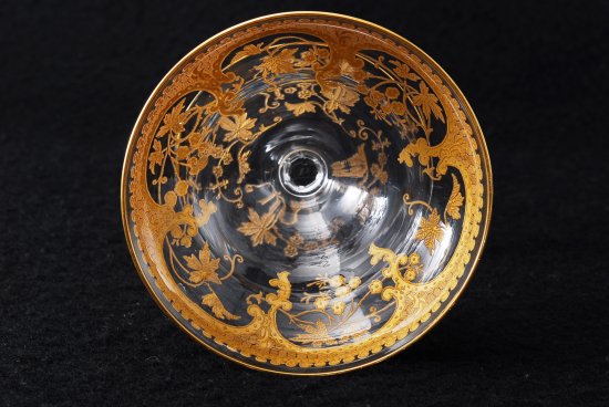 バカラ(baccarat)検 サンルイ 金彩小花装飾紋 グラス