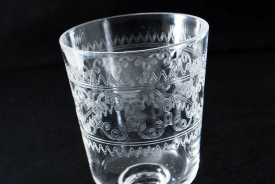 オールド バカラ 波紋様 クリスタルグラス ２客セット
