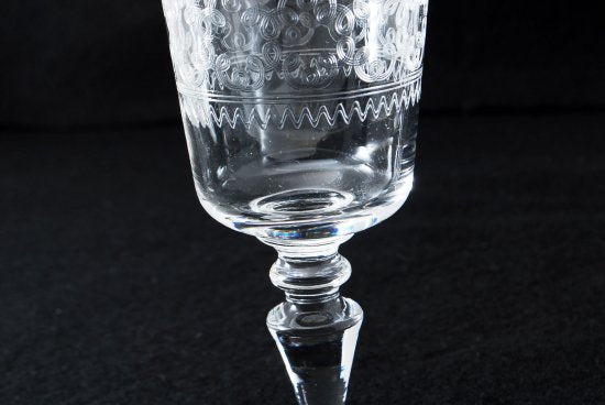 オールド バカラ 波紋様 クリスタルグラス ２客セット