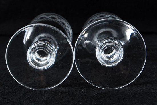 オールド バカラ 波紋様 クリスタルグラス ２客セット