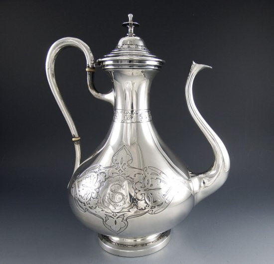 ヴェイラ　オリエンタルシルバースターリングコーヒーポット