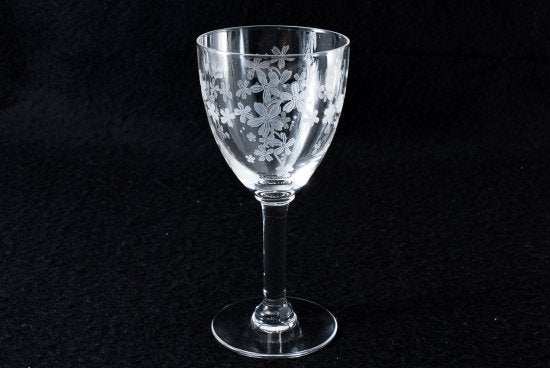 オールド・バカラ Baccarat ・桜の花模様グラス13cm
