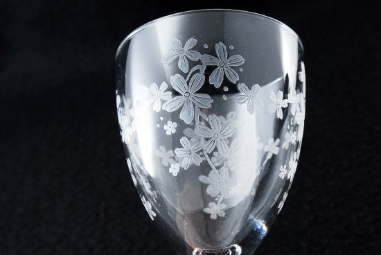オールド・バカラ Baccarat ・桜の花模様グラス13cm