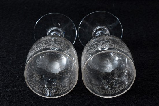 バカラ Baccarat 花柄　クリスタルグラス 2客セット