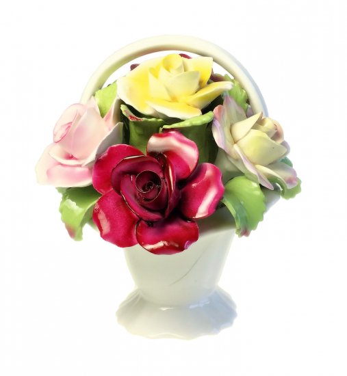 エインズレイ　イングランド　シノワズリ　フローラルバスケット