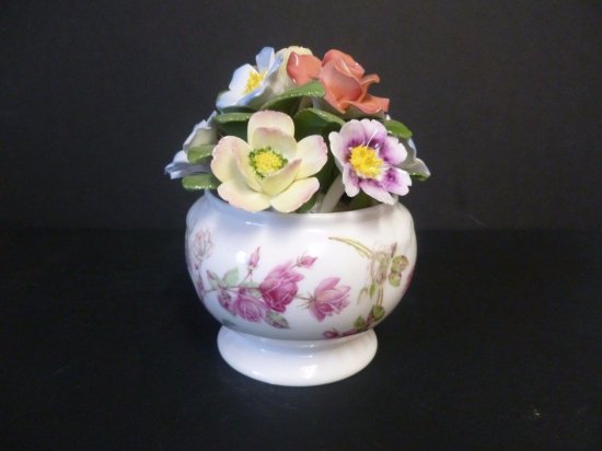 エインズレイ　シノワズリ　フローラルカスケード　コテージガーデンボウル