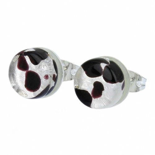 ベネチアングラス(ムラノガラス)　ピアス　 ベネチアン　リフレクションズ　ラウンド　スタッドのピアス