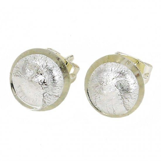 ベネチアングラス(ムラノガラス) ピアス　ムラノ　ボタン　スタッド　ピアス