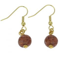 ベネチアングラス(ムラノガラス)　ピアス　スターライト　ボール　ピアス