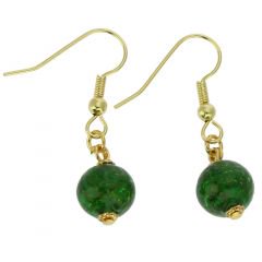 ベネチアングラス(ムラノガラス)　ピアス　スターライト　ボール　ピアス