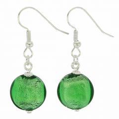 ベネチアングラス(ムラノガラス)　ピアス　アンティコ　テソロ　ディスクピアス