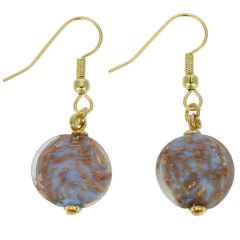 ベネチアングラス(ムラノガラス)　ピアス　スターライト　ディスクピアス