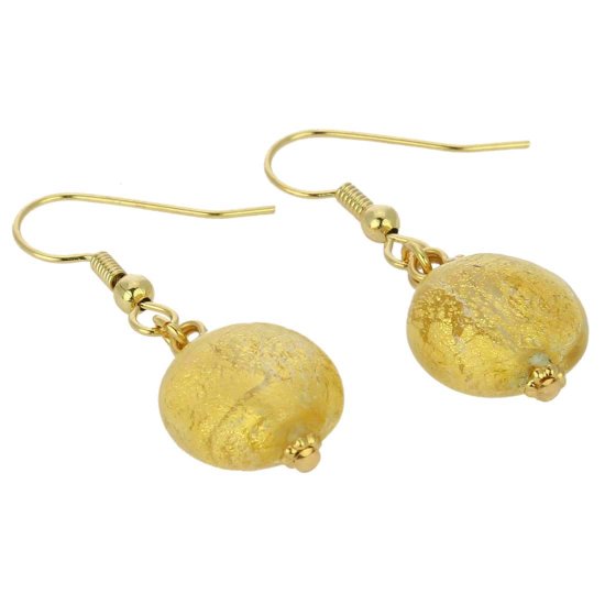 ベネチアングラス(ムラノガラス)　ピアス　ムラノガラス　ディスクピアス