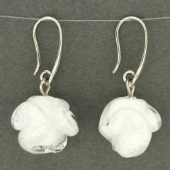 ベネチアングラス(ムラノガラス)　ピアス　ムラノ　ローズフラワーピアス