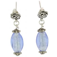 ベネチアングラス(ムラノガラス)　ピアス　アンティコ　テッソロ　オリーブピアス