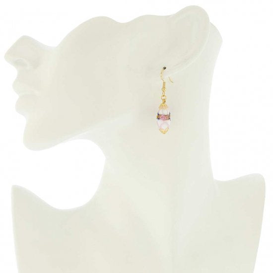 ベネチアングラス(ムラノガラス)　ピアス　マグニフィカ　アンティーク　オリーブピアス