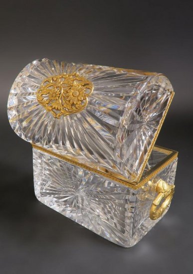 373	バカラ　大きなフレンチブロンズ＆クリスタルジュエリーボックス　Lot 3