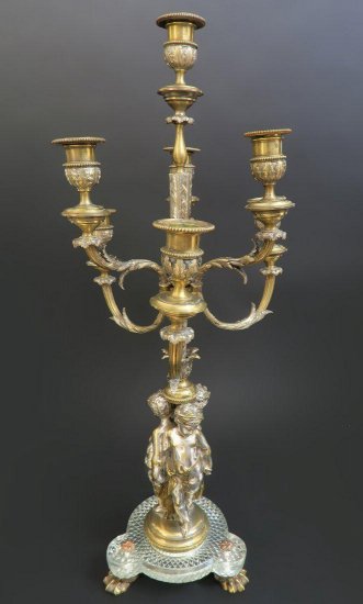 374	バカラ　ペアフィギュラルカンデラブラス　Lot 248