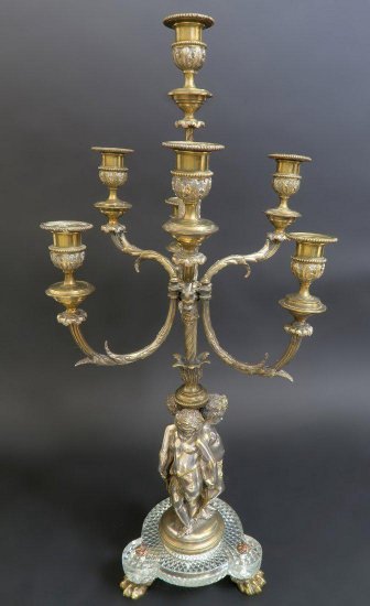 374	バカラ　ペアフィギュラルカンデラブラス　Lot 248