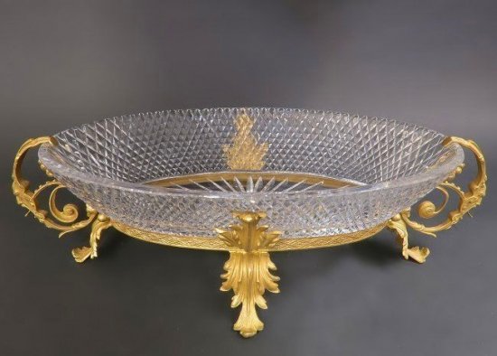 376	バカラ　フレンチフィギュラルブロンズ＆バカラクリスタルセンターピース　Lot 9