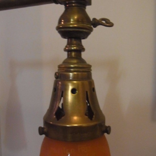 67	ミューラー兄弟　アールヌーボー　調整式ブラスデスクランプ