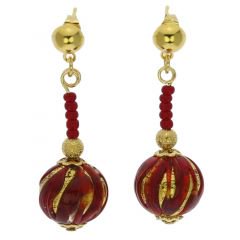 ベネチアングラス(ムラノガラス)　ピアス　カナレット　ピアス