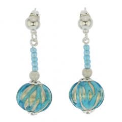 ベネチアングラス(ムラノガラス)　ピアス　カナレット　ピアス