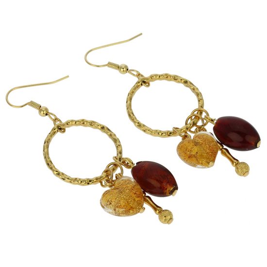 ベネチアングラス(ムラノガラス)　ピアス　イル　ソロ　ムラノ　ピアス