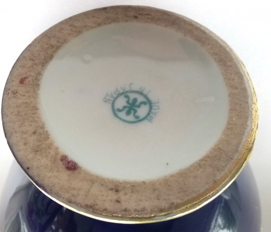 211	オールドノリタケ　ハンドペイント花瓶　ローズ