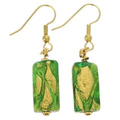 ベネチアングラス(ムラノガラス)　ピアス　ロイヤル　ブロック　ピアス