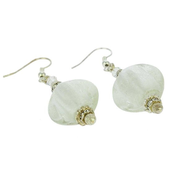 ベネチアングラス(ムラノガラス)　ピアス　シルバームーンライト　ムラノ　ピアス