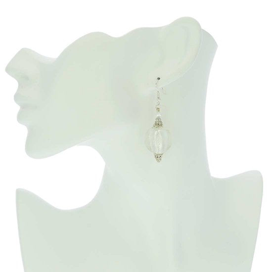 ベネチアングラス(ムラノガラス)　ピアス　シルバームーンライト　ムラノ　ピアス