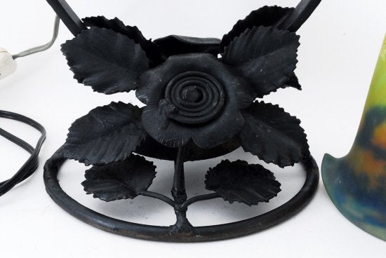 69	ミューラー兄弟　アールヌーボー　ガラスペーストランプ　1900年