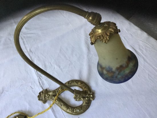 73	ミューラー兄弟　アールデコ　ガラスランプ　20世紀