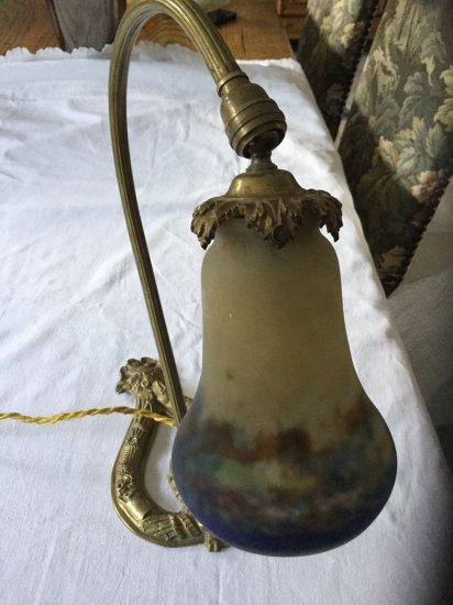 73	ミューラー兄弟　アールデコ　ガラスランプ　20世紀