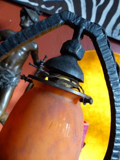 76	ミューラー兄弟　アールデコ　チューリップガラスペーストランプ　ドーム期（1930年）