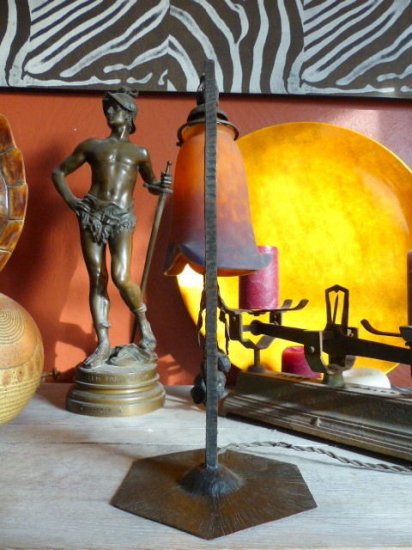 76	ミューラー兄弟　アールデコ　チューリップガラスペーストランプ　ドーム期（1930年）