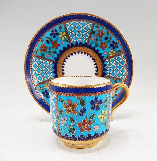 ミントン　アンティーククリストファードレッサー　クロワンヌカップ＆ソーサー