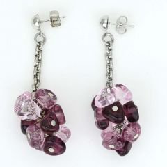 ベネチアングラス(ムラノガラス)　ピアス プレチオーサ　ムラノガラス　ピアス