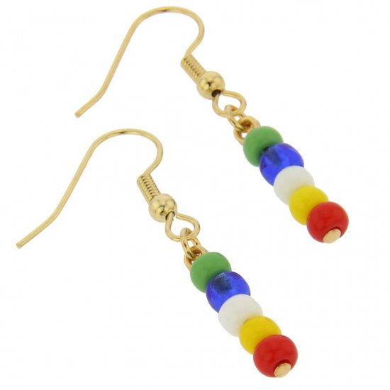 ベネチアングラス(ムラノガラス)　ピアス ベネチアン　ファン　ムラノガラス　ガールズ　ピアス